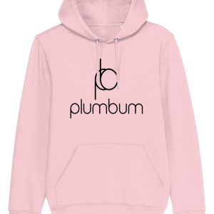 Organic Medium Fit Hoodie - The pb plumbum - Large Black Print