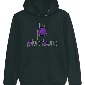Organic Medium Fit Hoodie - The plum plumbum - Large Print
