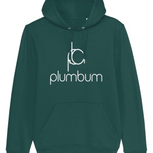 Organic Medium Fit Hoodie - The pb plumbum - Large White Print