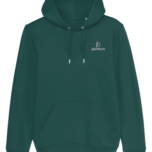 Organic Medium Fit Hoodie - The pb plumbum - White Embroidery