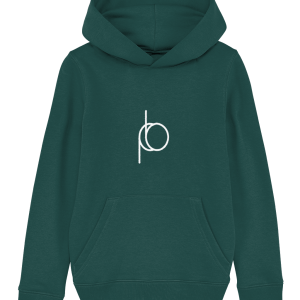 Organic Kids Hoodie - The pb - Large White Print