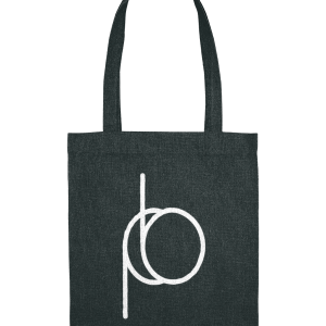 Recycled Tote Bag – The pb – Large White Print