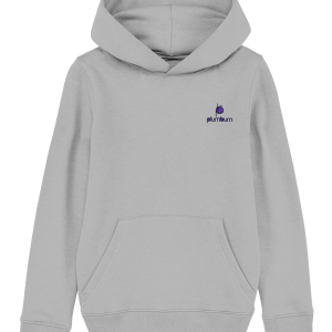 Organic Kids Hoodie - The plum plumbum - Embroidery