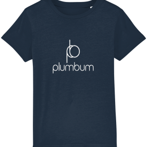 Organic Kids T-Shirt - The pb plumbum - Large White Print