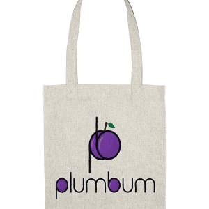 Recycled Tote Bag – The plum plumbum – Large Print
